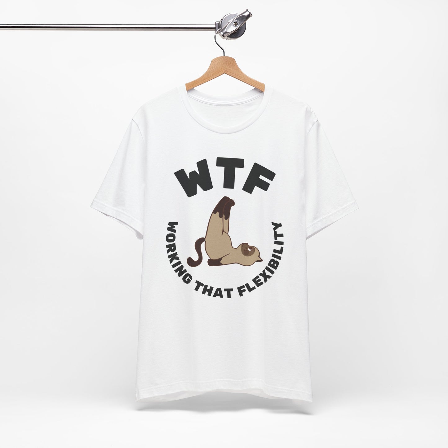 WTF Working That Flexibility Funny Cat T-Shirt