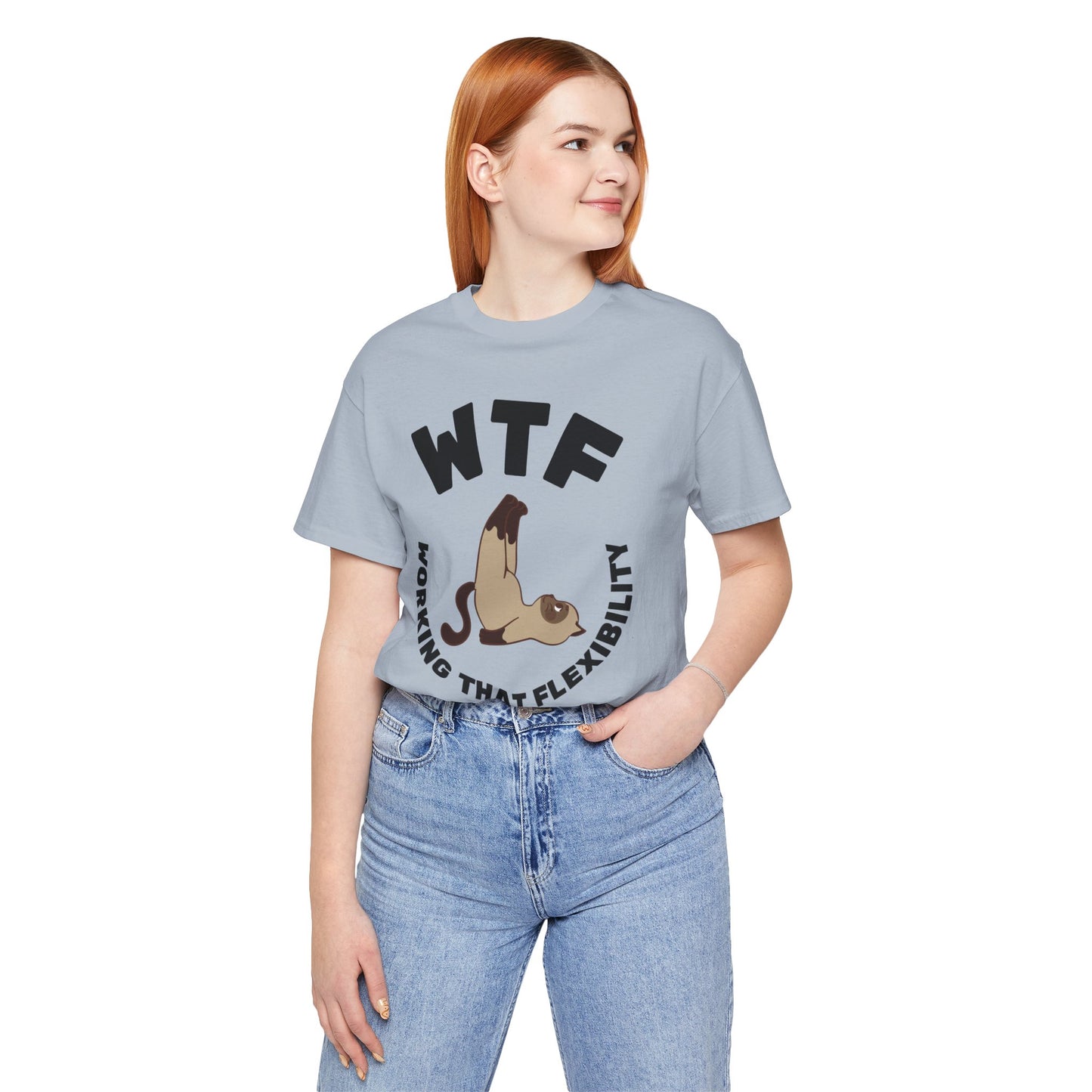 WTF Working That Flexibility Funny Cat T-Shirt