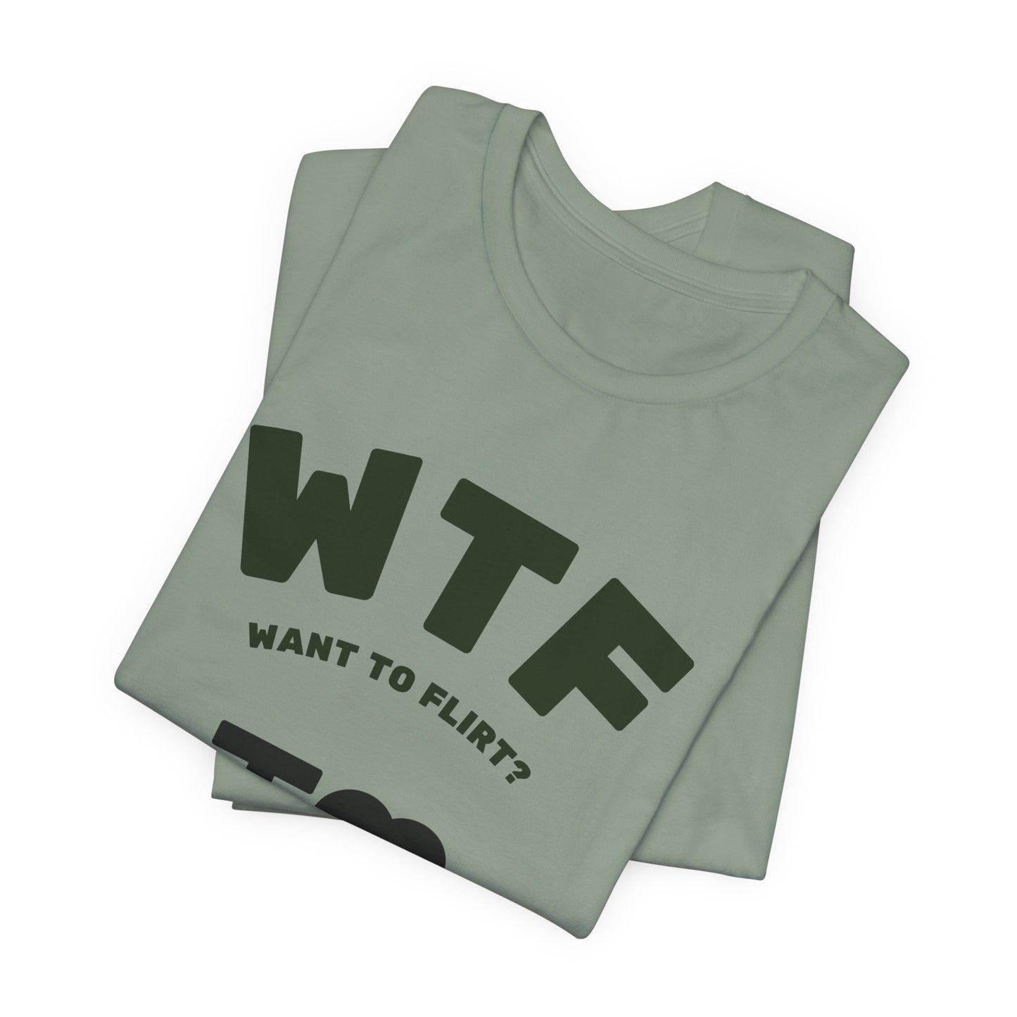 WTF Want To Flirt? I Love Moustaches Funny T-Shirt