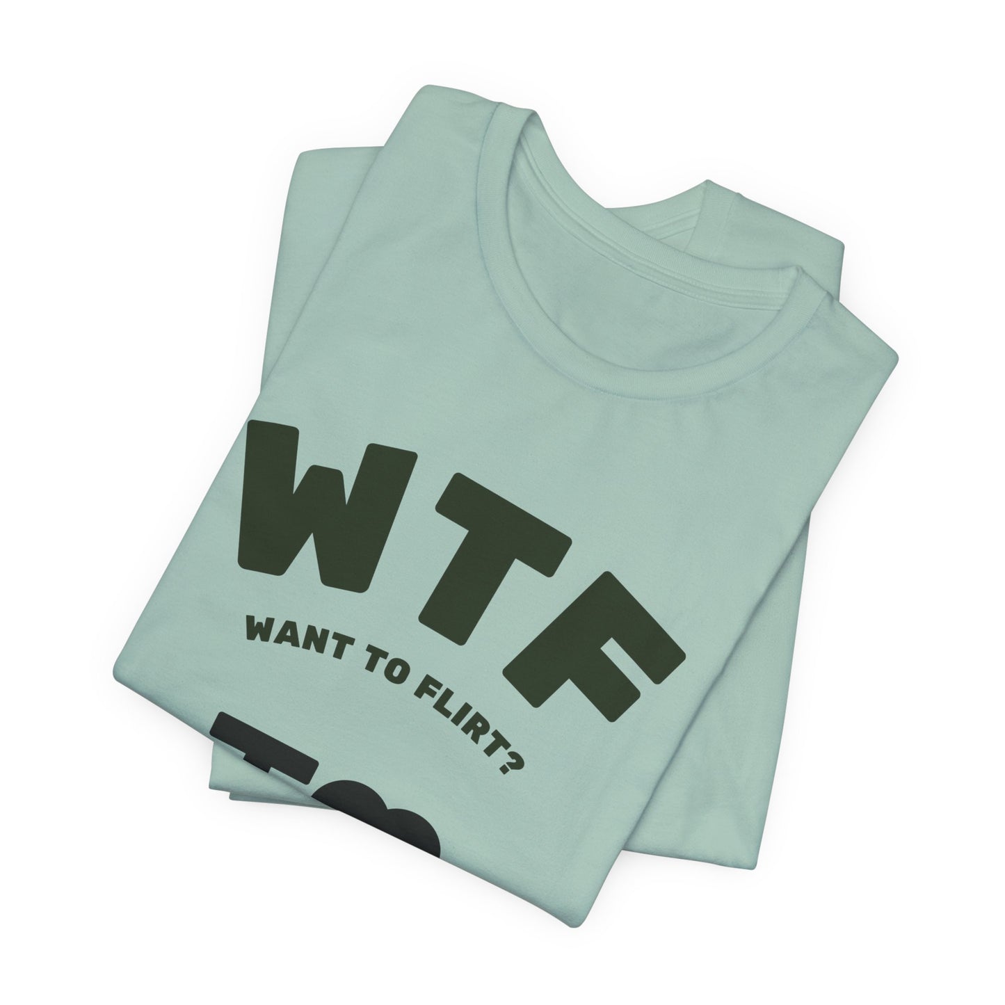 WTF Want To Flirt? I Love Moustaches Funny T-Shirt