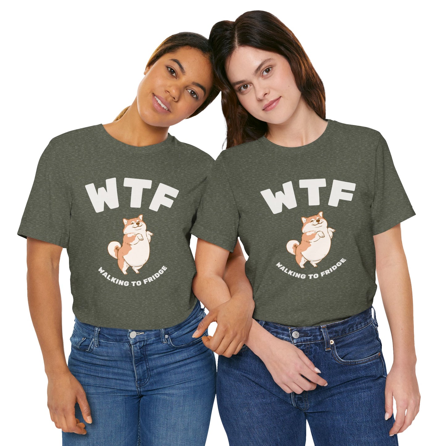 WTF Walking To Fridge Chubby Dog T-Shirt