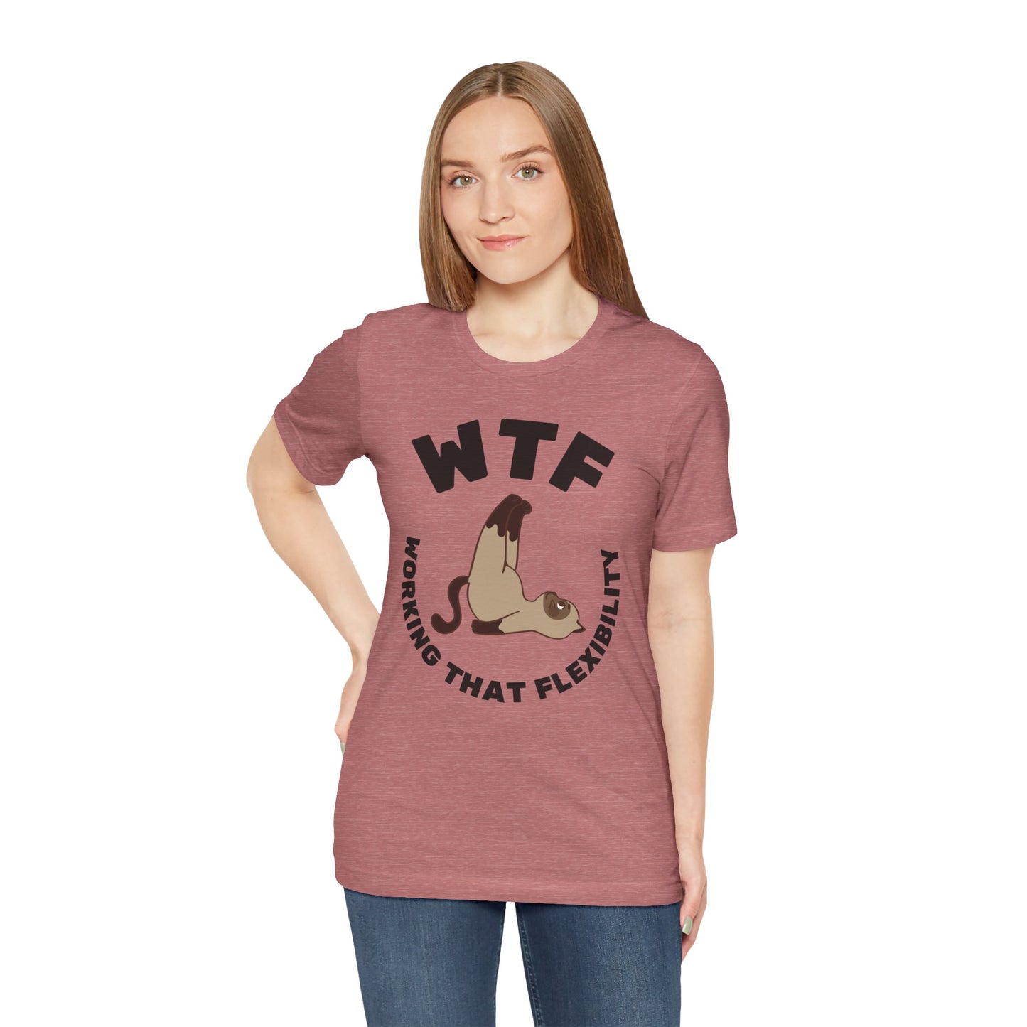 WTF Working That Flexibility Funny Cat T-Shirt