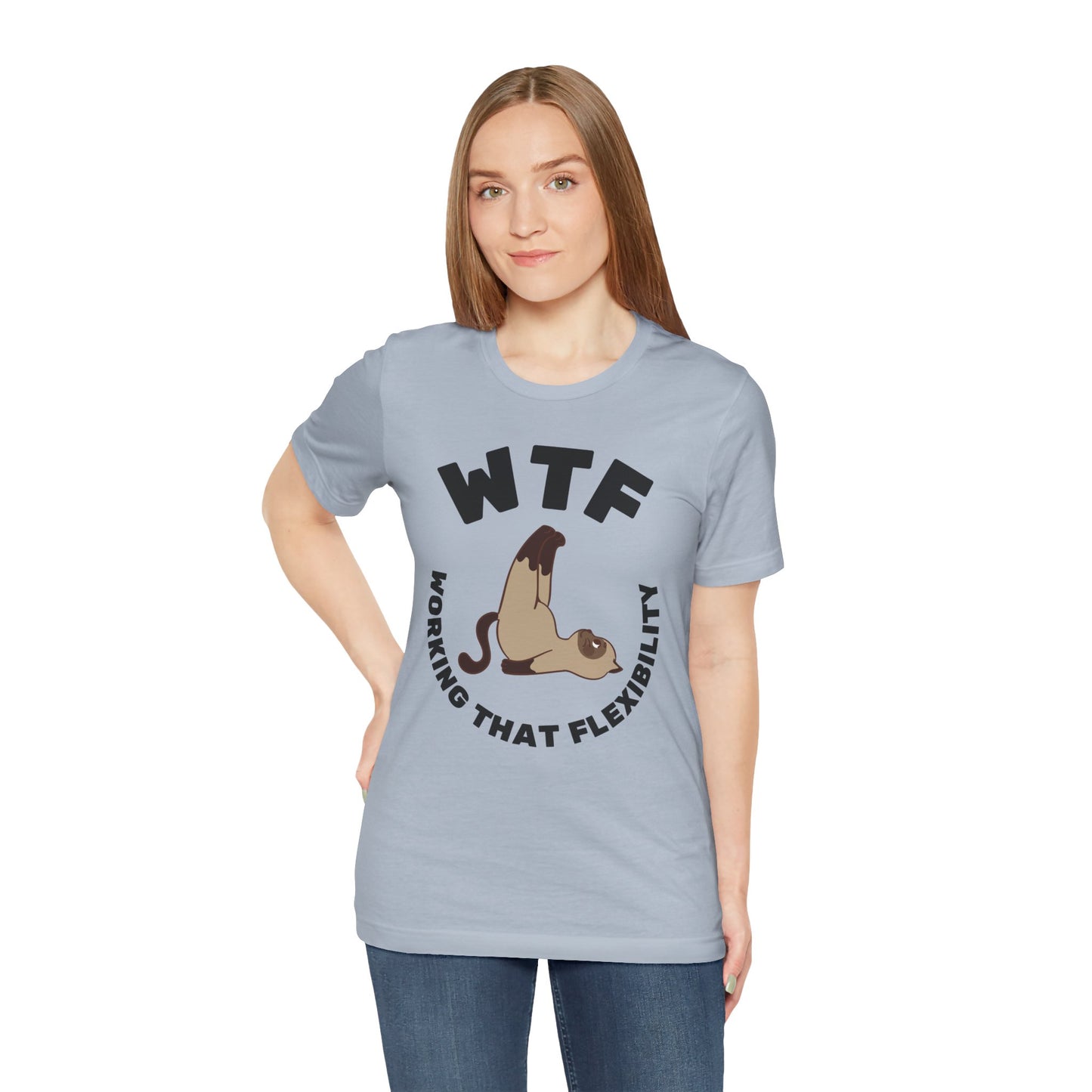 WTF Working That Flexibility Funny Cat T-Shirt