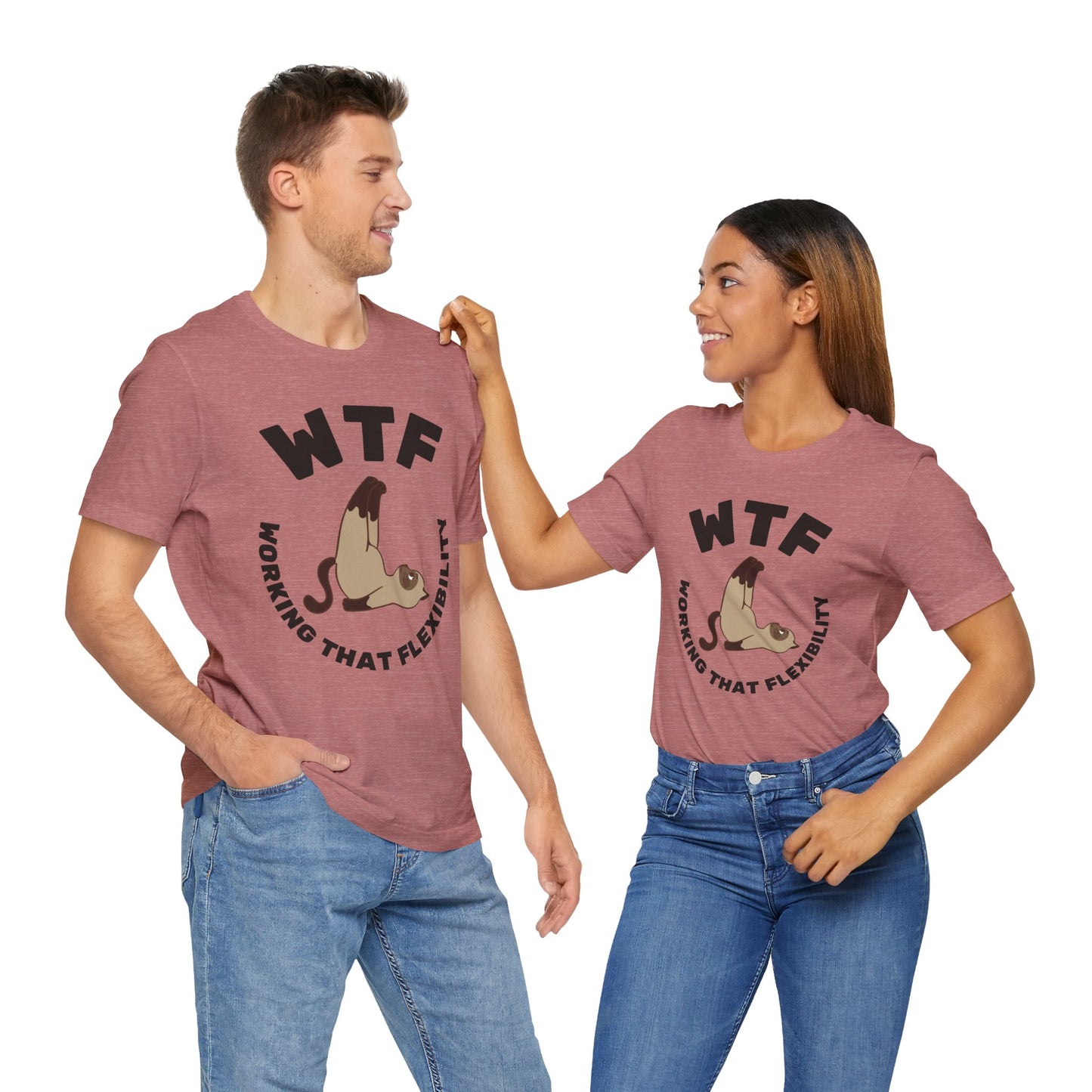 WTF Working That Flexibility Funny Cat T-Shirt