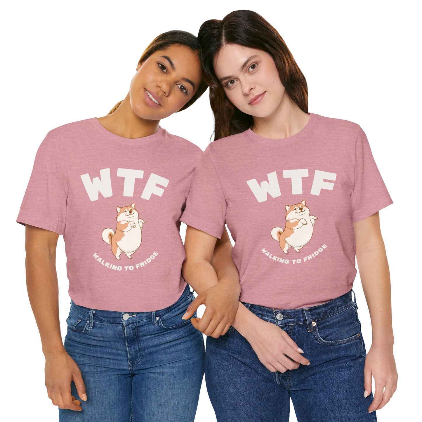 WTF Walking To Fridge Chubby Dog T-Shirt